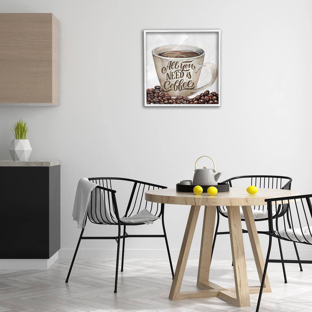 All You Need Morning Coffee by Kim Allen White Framed Food Giclee Art Print 24 in. x 24 in. price history on PriceWatchPro