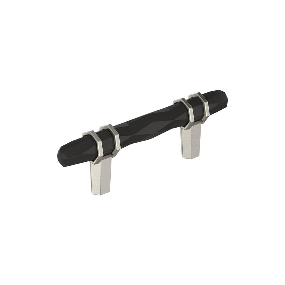 London 3 in. (76mm) Center-to-Center Modern Black Bronze/Satin Nickel Bar Cabinet Pull price history on PriceWatchPro