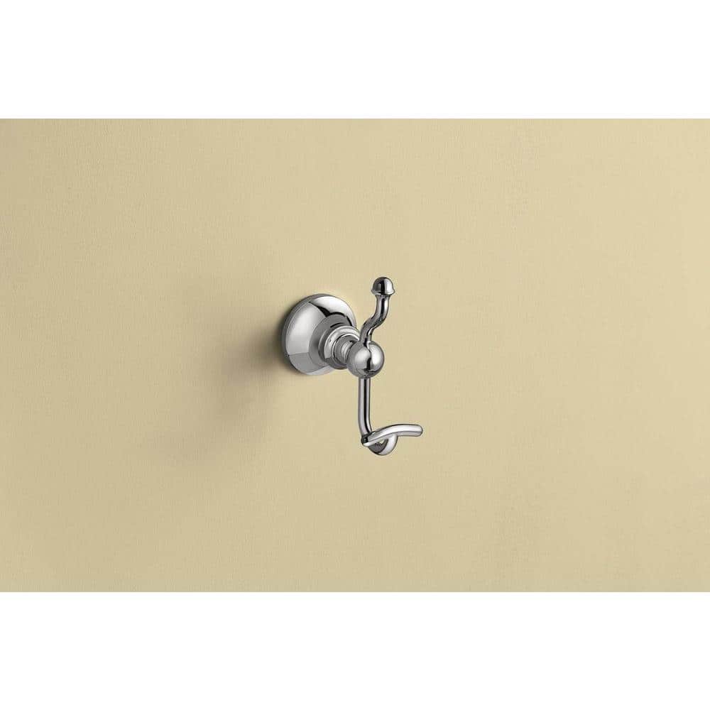 Vale Chrome Double Robe Hook with Classic Design