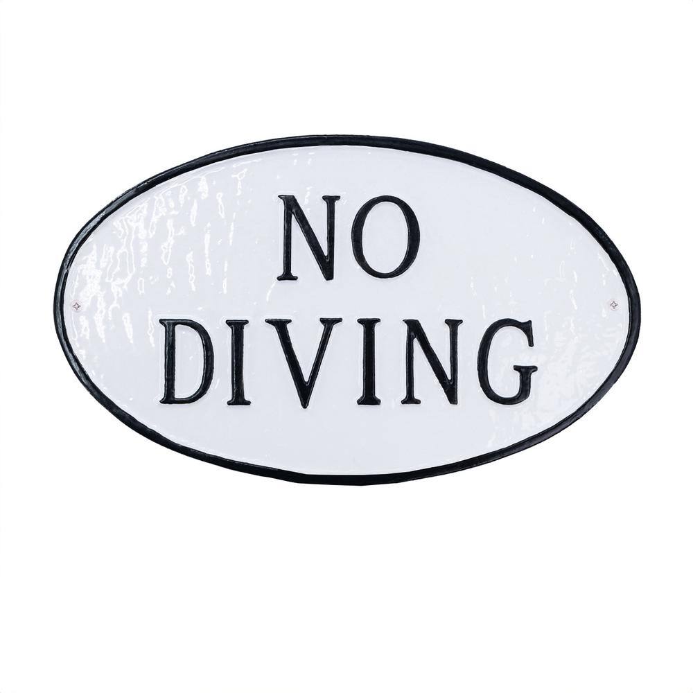 No Diving Standard Oval Statement Plaque - White/Black price history on PriceWatchPro