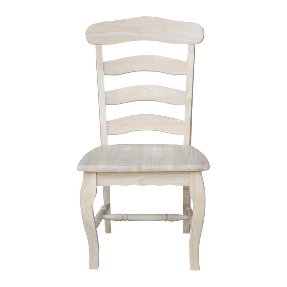 Elegant White Solid Wood High Cross-Back Side Chair, Set of 2