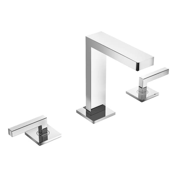 Duro Widespread Two-Handle Bathroom Faucet with Push Pop Drain Assembly in Polished Chrome (1.0 GPM)