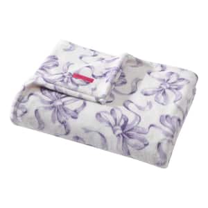 Ballet Bows Purple Ultra Soft Plush Fleece Twin Blanket