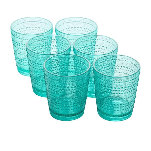 Certified International Santa Fe 16 oz. Teal Acrylic DOF Glass (Set of 6)