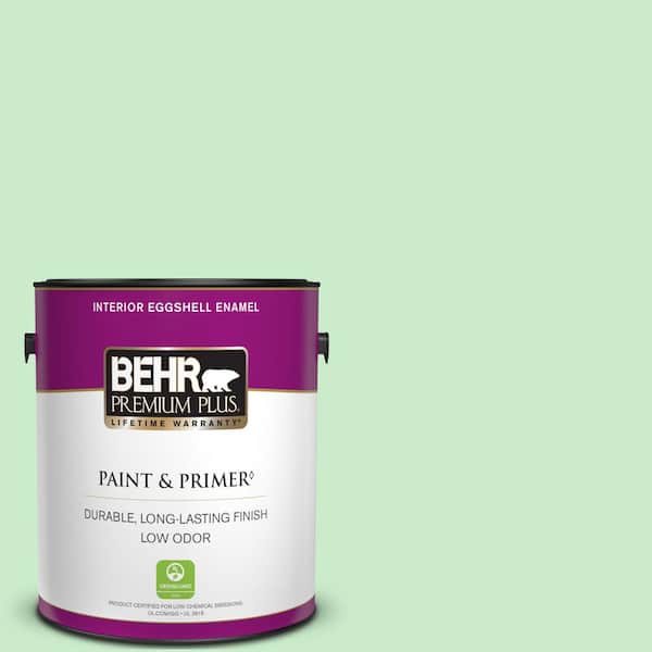 BEHR PREMIUM PLUS 1 gal. #P390-2 Chilled Mint Eggshell Enamel Low Odor Interior Paint & Primer
