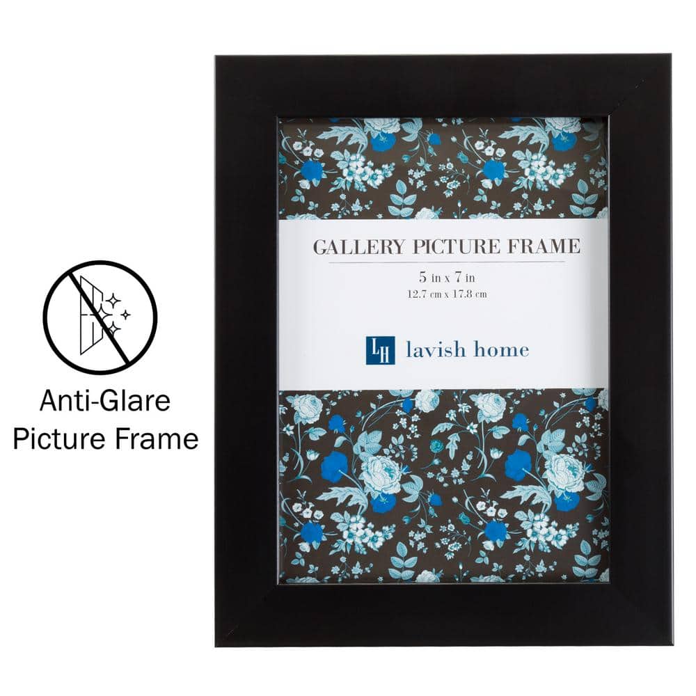 Elegant Black 5"x7" Floating Picture Frame Set for Wall & Tabletop - 6 Pack