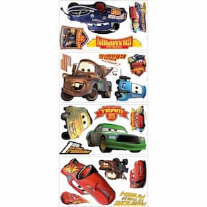 5 in. x 11.5 in. Cars Piston Cup Champs 19-Piece Peel and Stick Wall Decals