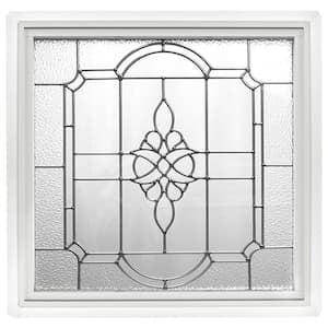 23.5 in. x 23.5 in. White Victorian P E Nickel Caming Replacement Frame Vinyl Picture Window