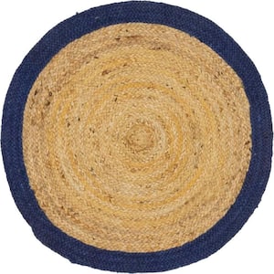 Braided Jute Goa Natural 3 ft. 3 in. x 3 ft. 3 in. Area Rug