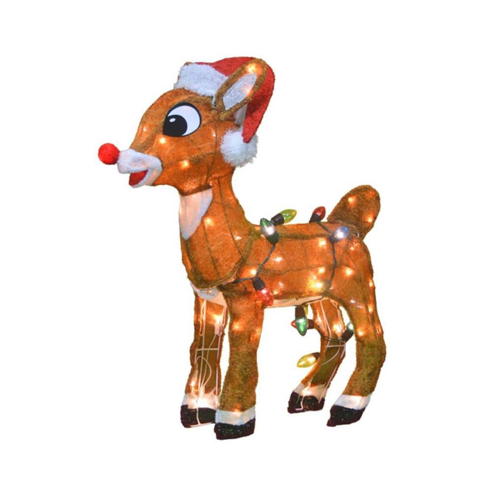 24 in. 3D PreLit Rudolph with C9 Light Strand