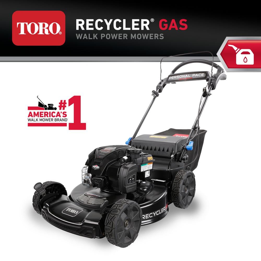 Toro 22 in. Recycler Max 163cc Briggs and Stratton SmartStow Gas Self-Propelled Lawn Mower Walk Behind -  21485