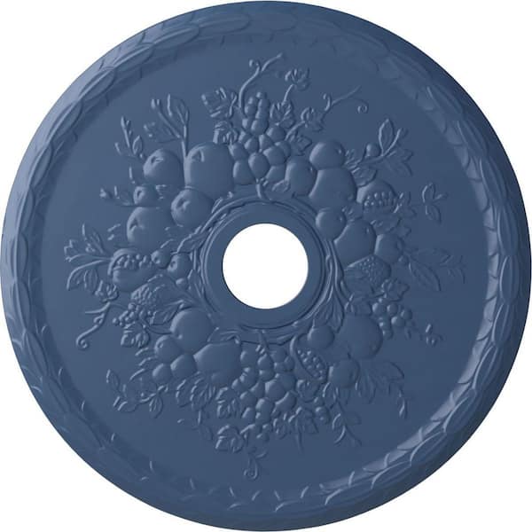 Ekena Millwork 5/8" x 22-5/8" x 22-5/8" Polyurethane Grape Ceiling Medallion, Hand-Painted Americana