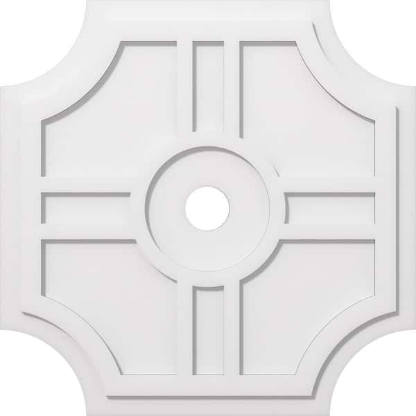 Ekena Millwork 1 in. P X 9-1/4 in. C X 28 in. OD X 3 in. ID Haus Architectural Grade PVC Contemporary Ceiling Medallion