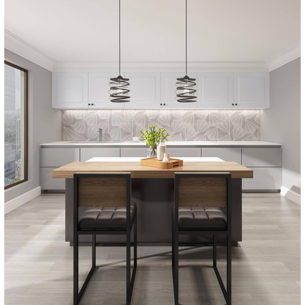 Bronze and Brushed Nickel Geometric Mini Pendant Light