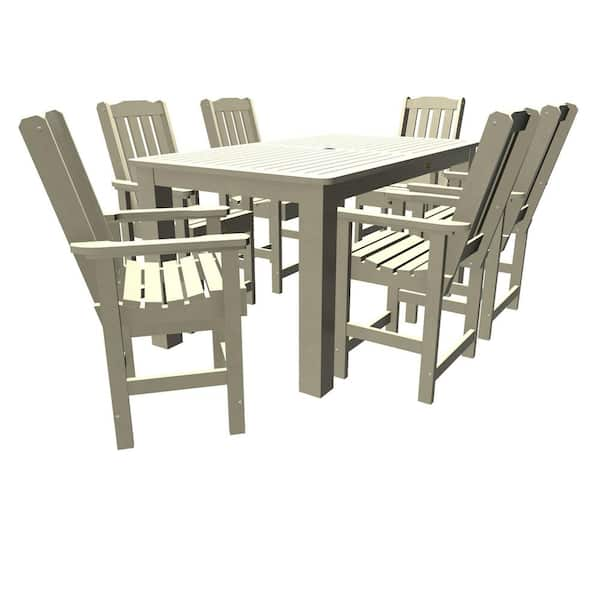 Unbranded Springville 7-Pieces Recycled Plastic Outdoor Counter Dining Set