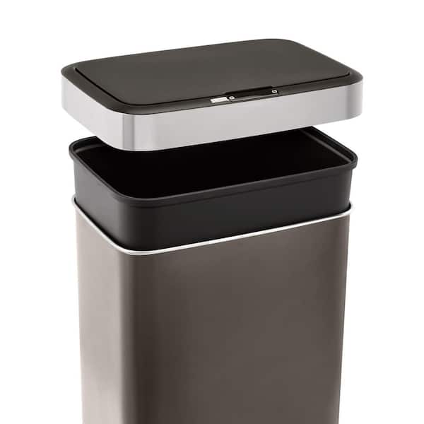 HDX 13 Gal. Gunmetal Stainless Steel Motion Sensor Indoor Trash
