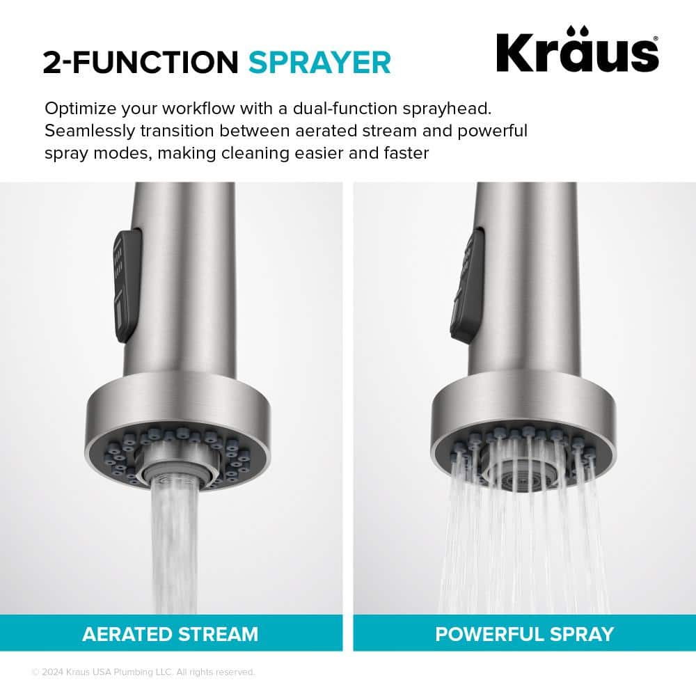 Matte Black Touchless Kitchen Faucet with Pull-out Spray