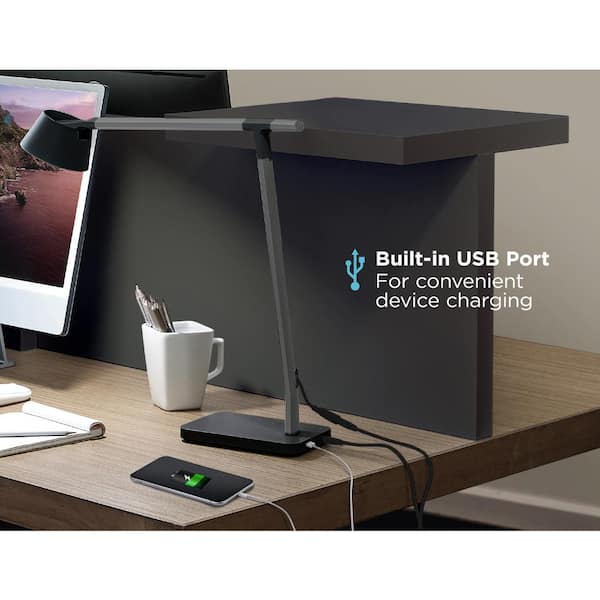 BLACK+DECKER Works with Alexa Smart Desk Lamp with USB Charging