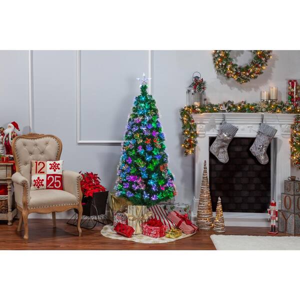 8ft  Digital LED Fibre Optic Christmas Tree Winter Holiday Home d�coration 