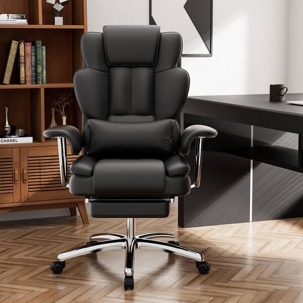 Leather Reclining Ergonomic Office Chair Computer Chair High