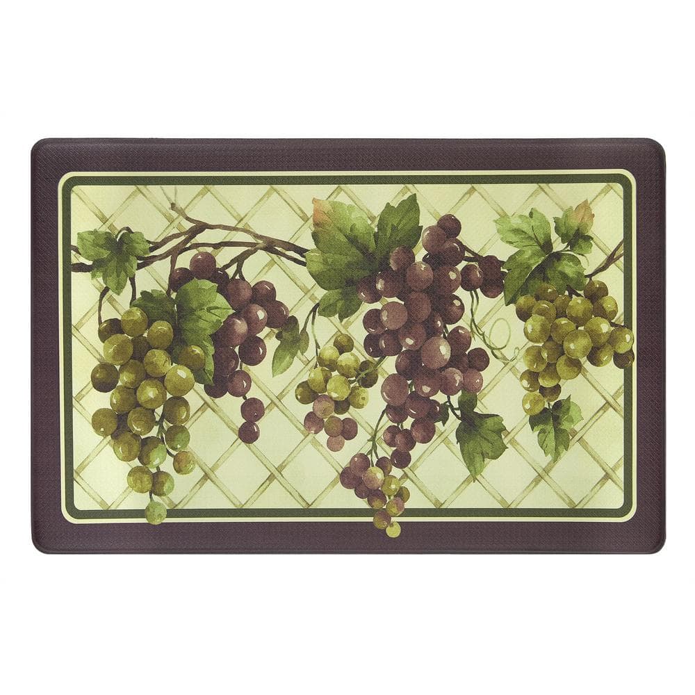 Tuscany Printed PVC Foam Anti-Fatigue Kitchen Mat, 18" x 30"