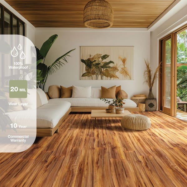 Captiva 20 MIL x 7 in. x 48 in. Waterproof Click Lock Rigid Core Luxury Vinyl Plank Flooring (21.39 sq. ft. /Case)