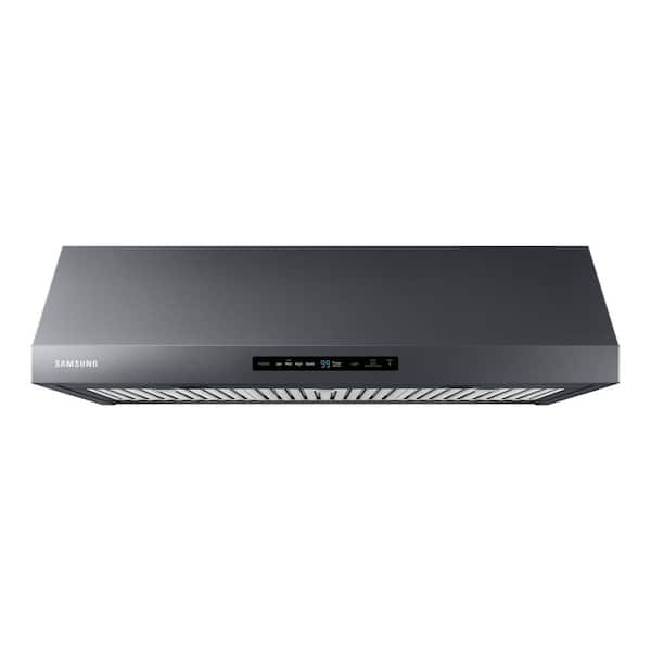 Samsung 36 in. 390 CFM (600 CFM Optional) Convertible Under the Cabinet Range Hood in Black Stainless Steel