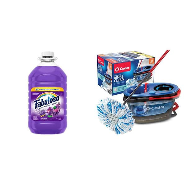 169 oz. Lavender 2X Concentrated All Purpose Cleaner and RinseClean Microfiber Spin Mop Combo
