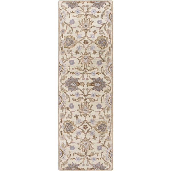 Livabliss Cambrai Ivory 3 ft. x 12 ft. Indoor Runner Rug