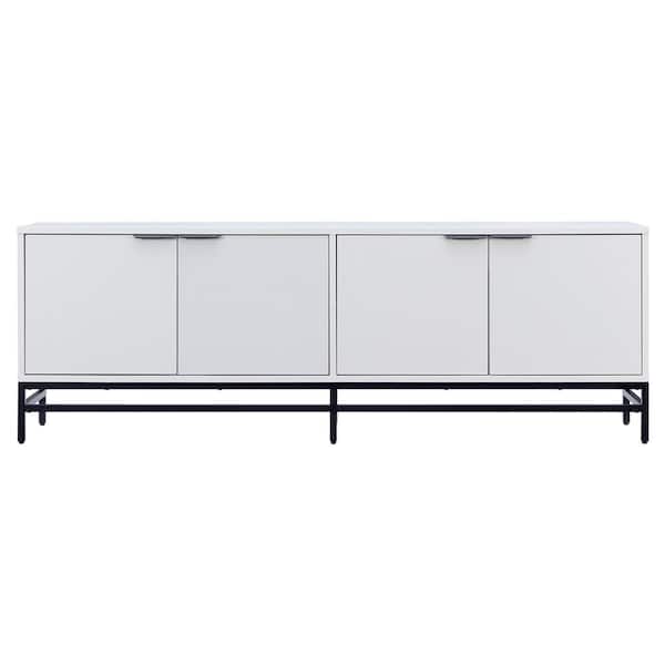 Meyer&Cross Campello 70 in. White TV Stand Fits TV's up to 78 in.