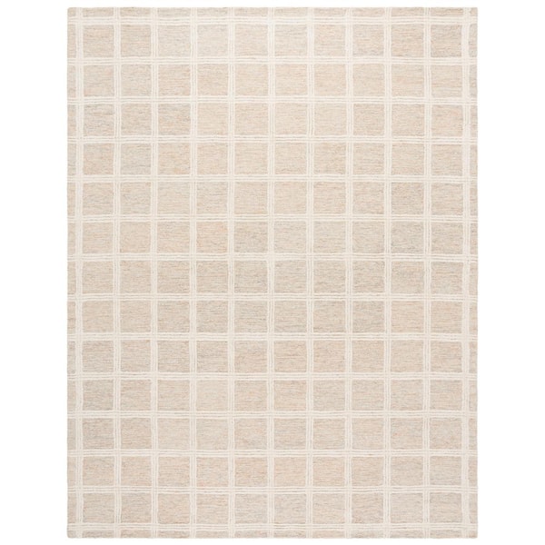 SAFAVIEH Pine 8 ft. x 10 ft. Rust/Ivory Solid Geometric Area Rug