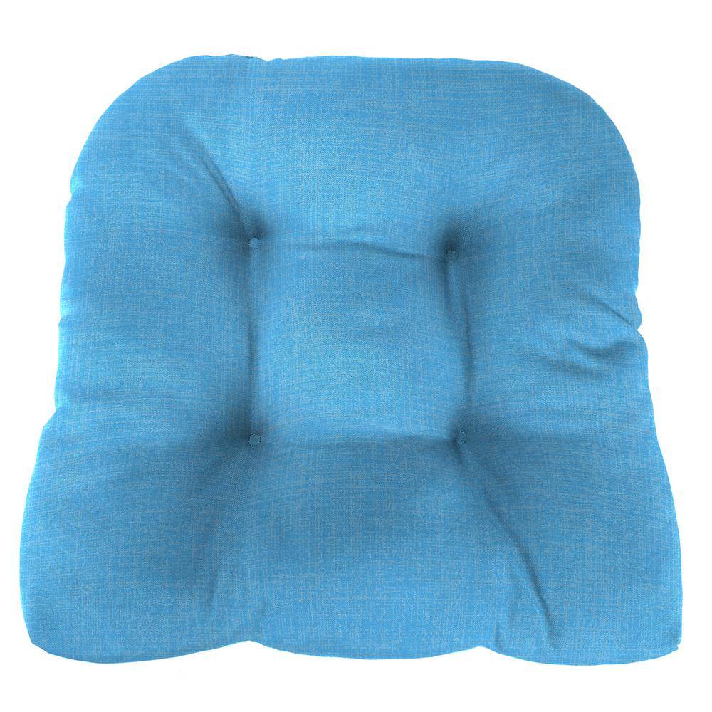 Celosia Ice Blue Tufted Outdoor Wicker Cushion Set