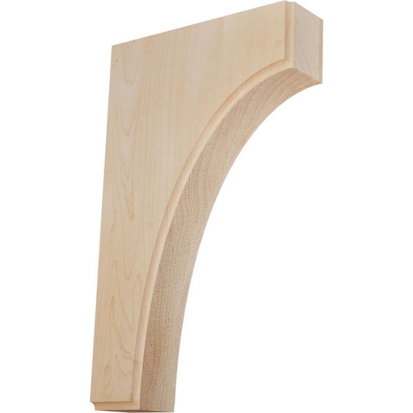 Ekena Millwork 1-3/4 in. x 8 in. x 10 in. Unfinished Wood Maple Clarksville Corbel
