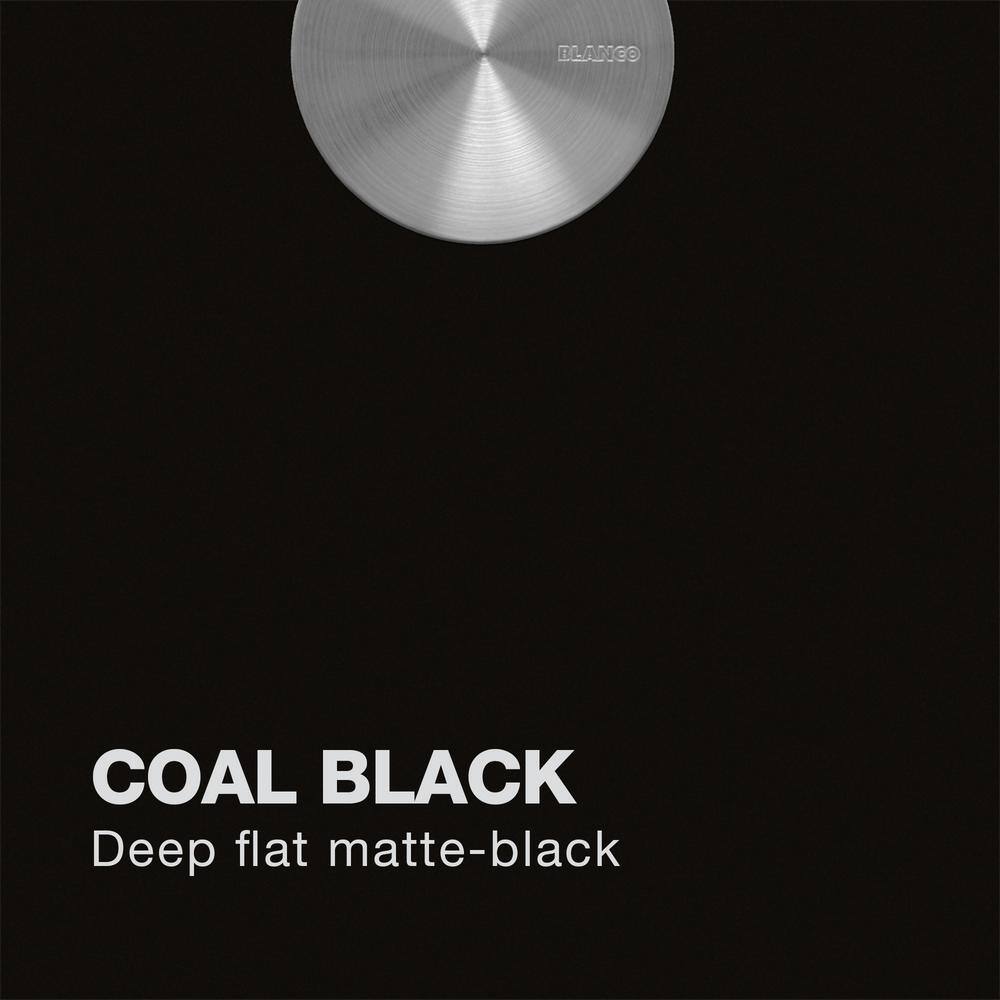 Coal Black Stone Double Bowl Drop-in Kitchen Sink