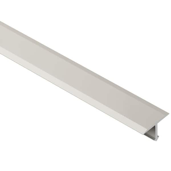 Schluter Reno-T Satin Nickel Anodized Aluminum 17/32 in. x 8 ft. 2-1/2 in. Metal T-Shaped Tile Edging Trim