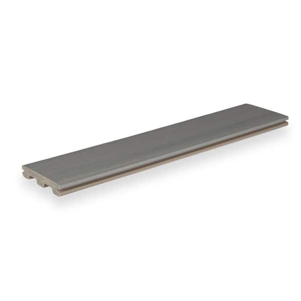 AZEK Composite Prime+ 5/4 in.x6 in.x20 ft. Grooved Sea Salt Gray Composite Deck Board (Actual: .94 in.x5.36 in.x20 ft.)