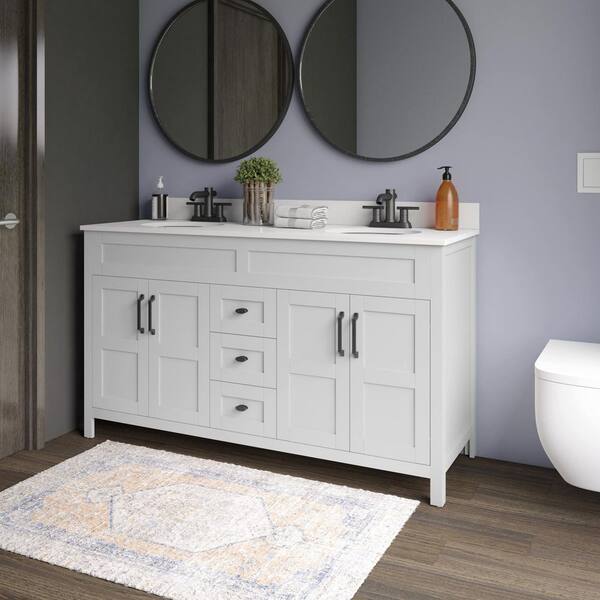 Twin Star Home 25 in. W x 25 in. D Corner Bathroom Vanity in