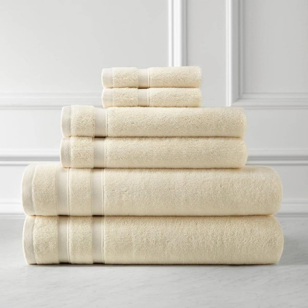 Happitat 6-Piece Fluffy Bath Towel Set in Navy