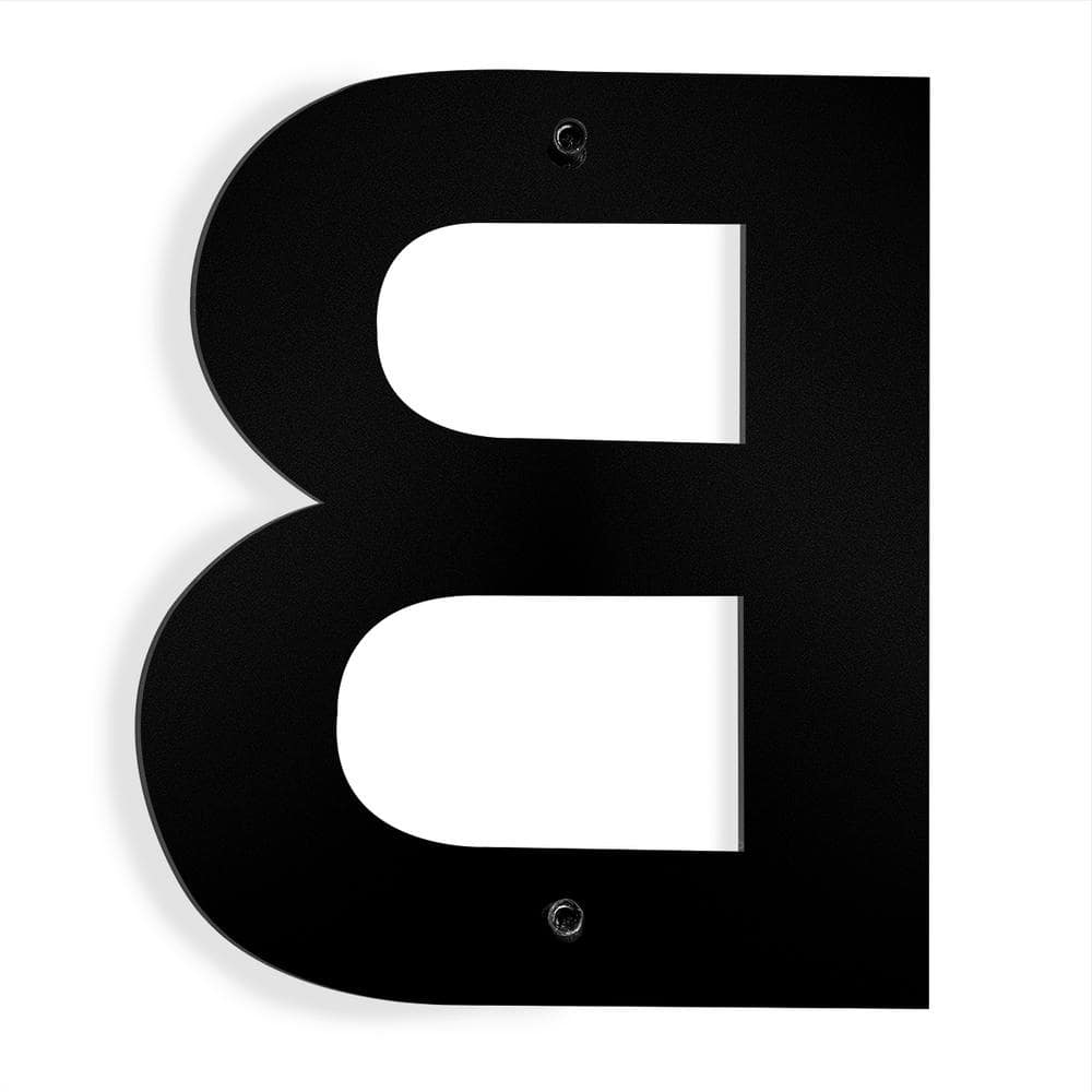 6 Inch Black Metal Floating House Letter B