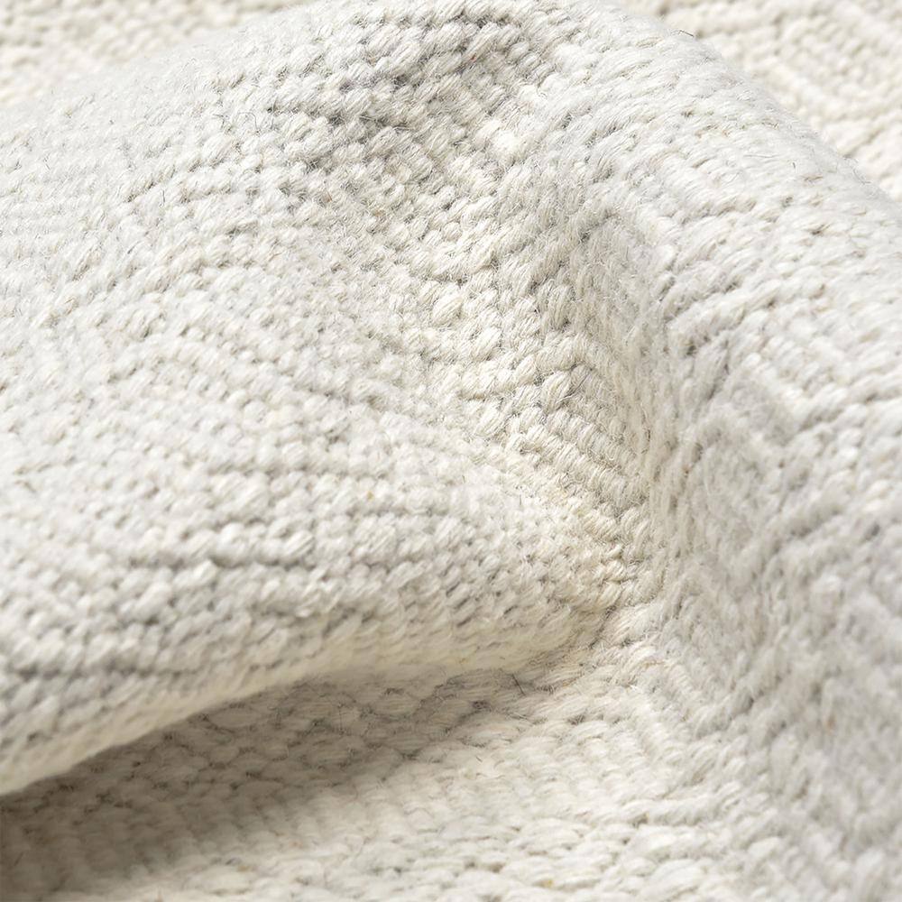 Handwoven Serenity Ivory Wool 8' x 10' Flatweave Area Rug