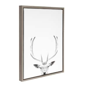 24 in. x 18 in. "Female Deer" by Tai Prints Framed Canvas Wall Art