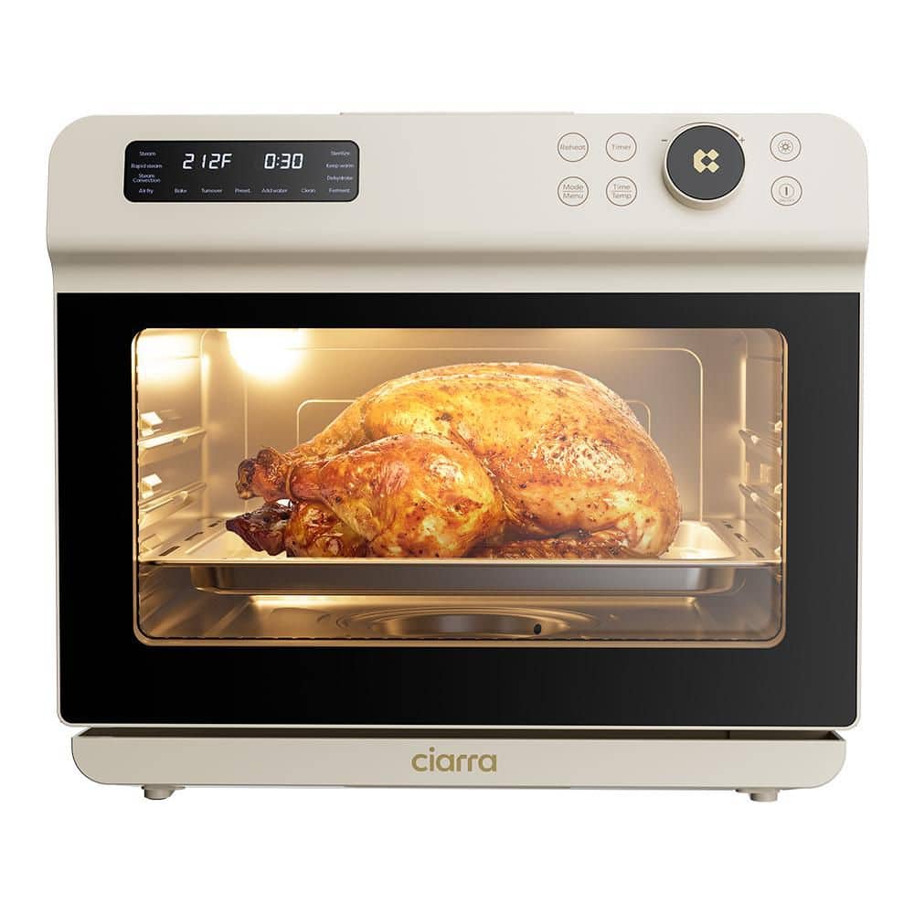 1600 W 25.4 Qt. Toaster Oven in White with Air Fryer and 12 Preset Modes price history on PriceWatchPro