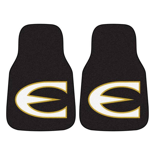 FANMATS NCAA Emporia State University Heavy Duty 2-Piece 18 in. x 27 in.  Nylon Carpet Car Mat 5230 - The Home Depot