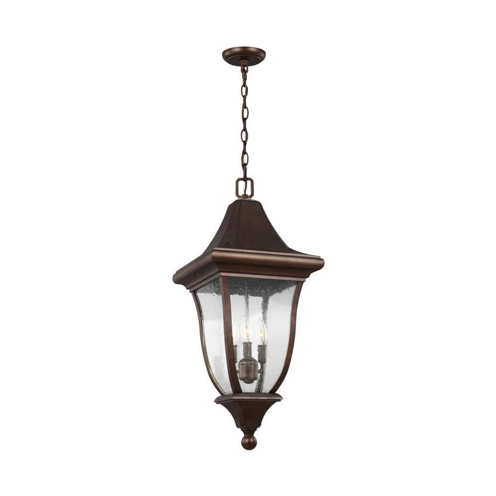 Generation Lighting Oakmont 3-Light Patina Bronze Outdoor Hanging ...