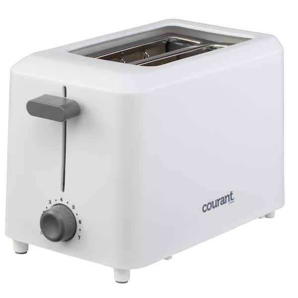 Courant 750-Watt 2-Slice White Wide Slot Toaster
