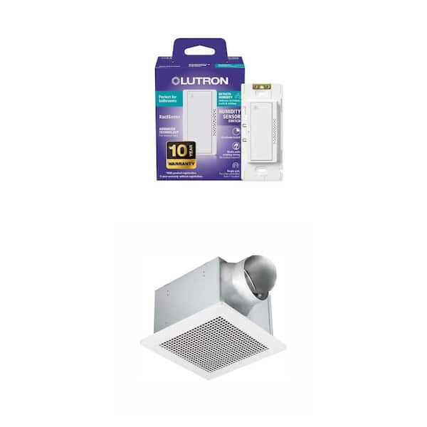 XactSense Humidity Sensor Switch (MS-HS3-WH) and Pro Series 300 CFM Bathroom Exhaust Fan, ENERGY STAR