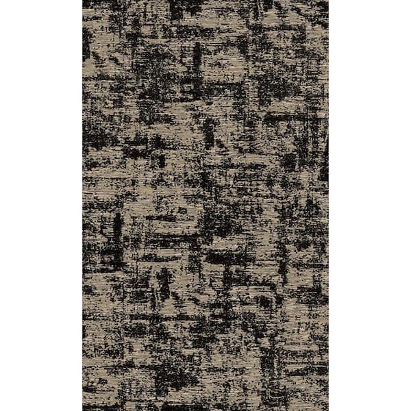 Walls Republic Black Beaded Metallic Print Non-Woven Paper Paste the Wall Textured Wallpaper 57 sq. ft.