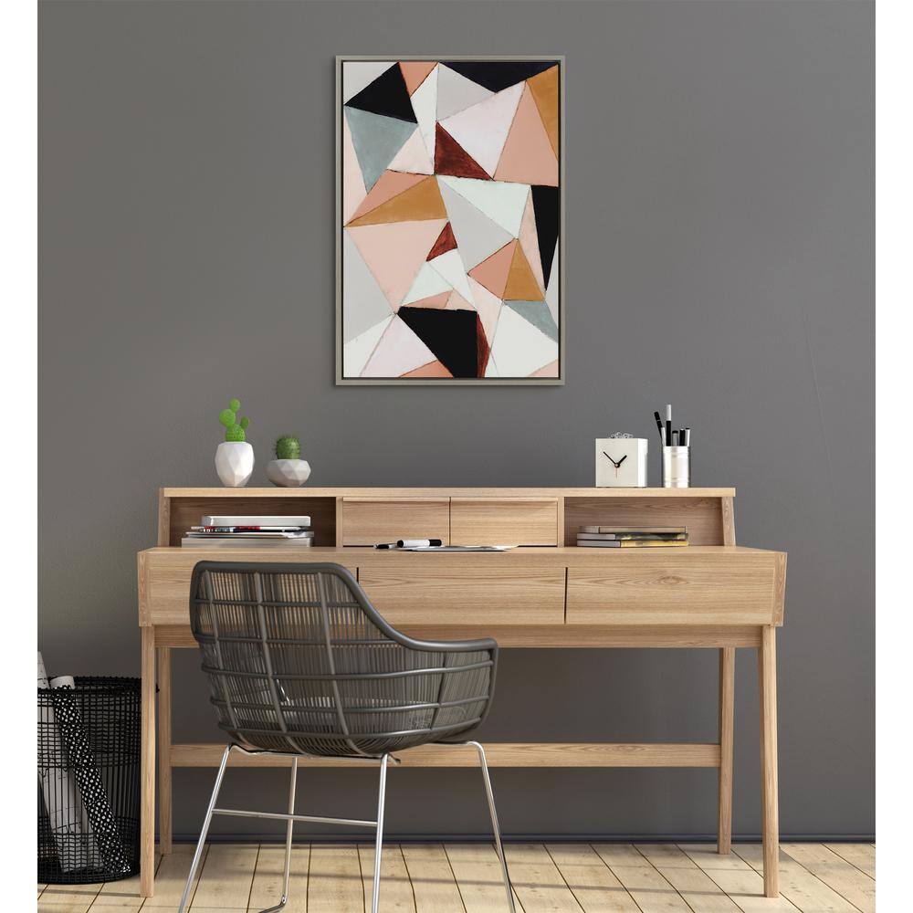 Geo Abstract Multicolor Canvas Print with Polystyrene Frame