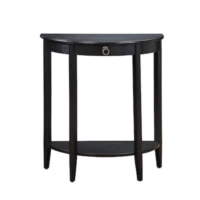 Half Moon Entryway Tables, Half Round Console Table With Drawers