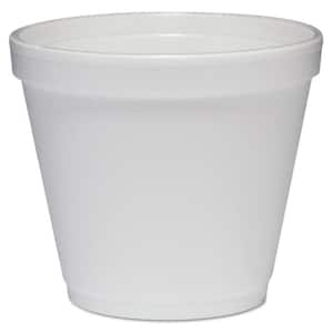 8 oz. White Foam Food Containers, Squat (1000-Pack)